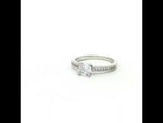 Load and play video in Gallery viewer, Timeless 925 Sterling Silver Solitaire Halo Ring Luxury Shine