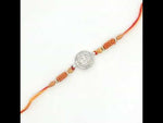 Load and play video in Gallery viewer, Premium OM 925 Sterling Silver Rakhi for Brother