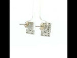 Load and play video in Gallery viewer, Luxury 925 Sterling Silver Sparkling Princess Stud Earrings