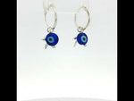 Load and play video in Gallery viewer, 925 Pure Sterling Silver Rhodium-Plated Contemporary Evil Eye Earring