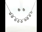 Load and play video in Gallery viewer, Premium 925 Silver Necklace &amp; Earrings Set for Women