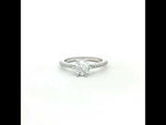 Load and play video in Gallery viewer, Classic 925 Sterling Silver Engagement Ring with Sparkling Halo Design