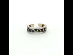 Load and play video in Gallery viewer, 925 Sterling Silver Timeless Black Beads Solitaire Ring