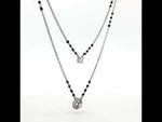 Load and play video in Gallery viewer, Elegant 925 Silver Antique double layey Star Diamond Mangalsutra