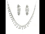 Load and play video in Gallery viewer, 925 Sterling Silver Designer Necklace Set with Crystal Accents