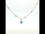 Load and play video in Gallery viewer, Luxury 925 Sterling Silver Heart Shape Evil Eye Pendant with Chain