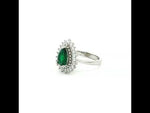Load and play video in Gallery viewer, Classic 925 Sterling Silver Green Solitaire Statement Ring