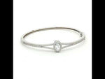 Load and play video in Gallery viewer, Oval Shape Aradhna 925 Sterling Silver Flexible Bracelet