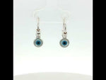 Load and play video in Gallery viewer, 925 Pure Sterling Silver Rhodium-Plated Contemporary Evil Eye Earring