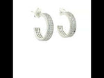 Load and play video in Gallery viewer, Stylish 925 Sterling Silver Hoop Earrings For Women