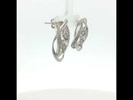 Load and play video in Gallery viewer, Luxury 925 Sterling Silver Sparkling Round Shape Stud Earrings