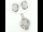 Load and play video in Gallery viewer, 925 Sterling Silver Necklace with Earring Set Studded With Cubic Zircons