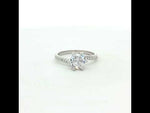Load and play video in Gallery viewer, Dazzling 925 Sterling Silver Round Cut Halo Ring for Women