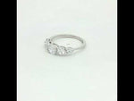 Load and play video in Gallery viewer, 925 Sterling Silver Five Stone Zircon Diamond Ring For Women