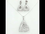 Load and play video in Gallery viewer, 925 Sterling Silver Necklace with Earring Set Studded With Cubic Zircons