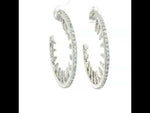 Load and play video in Gallery viewer, Premium 925 Sterling Silver Hoop Earrings with Crystal Accents