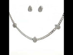 Load and play video in Gallery viewer, Pear Shape Timeless 925 Silver Necklace &amp; Earrings Set for Women