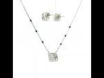 Load and play video in Gallery viewer, Mangalsutra With Earring in 925 Sterling Silver Rhodium Plated 9 inches
