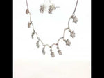 Load and play video in Gallery viewer, Premium 925 Silver Necklace &amp; Earrings Set for Women