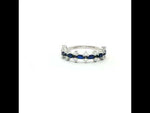 Load and play video in Gallery viewer, 925 Sterling Silver Marquise Blue Sapphire Style Ring with CZ Accents