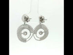 Load and play video in Gallery viewer, Luxury 925 Sterling Silver Sparkling Round Shape Earrings