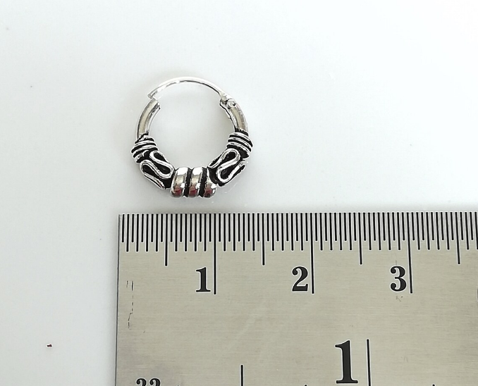 925 Sterling Silver Mansha Oxidized Bali