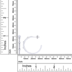 Load image into Gallery viewer, Pave and Bezel Half Hoop Earrings 925 Sterling Silver

