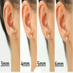 Load image into Gallery viewer, silver solitaire earrings
